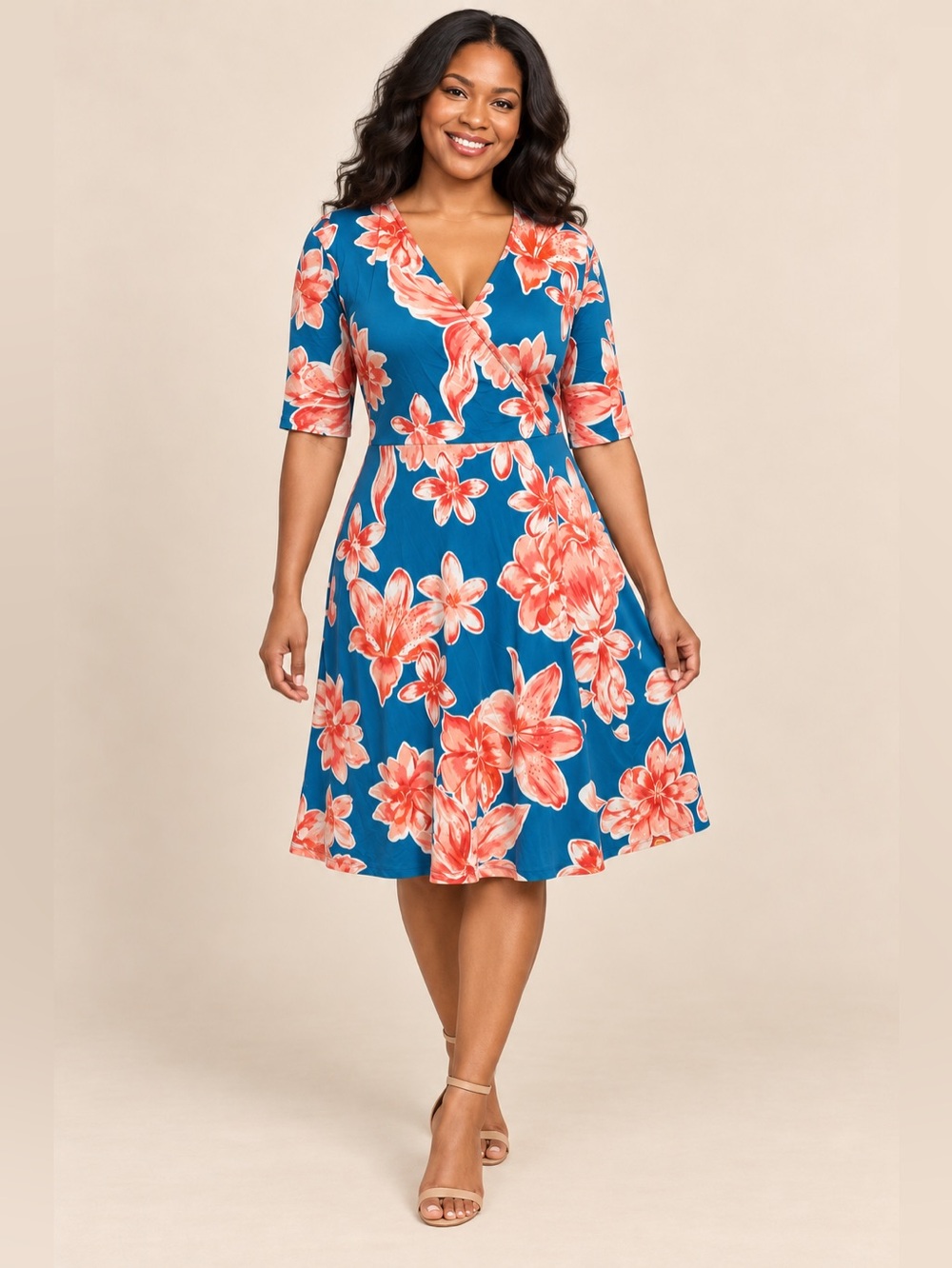 Heyton Floral Cotton Wrap Dress Size Medium NWOT
